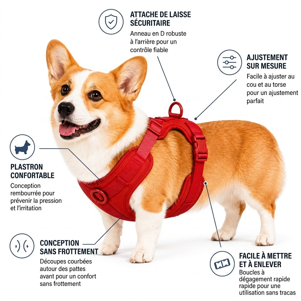 Harnais Ergonomique Spécial Corgi