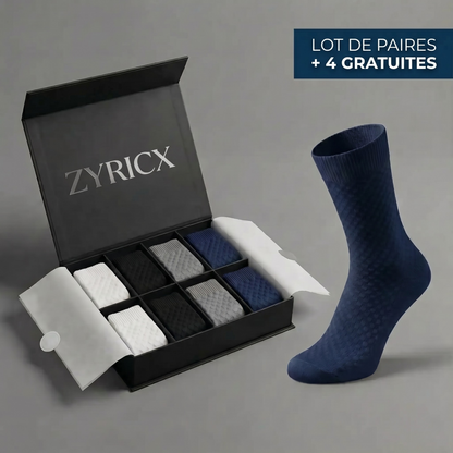 Chaussettes mi-hautes premium Zyricx™ en fibre de bambou