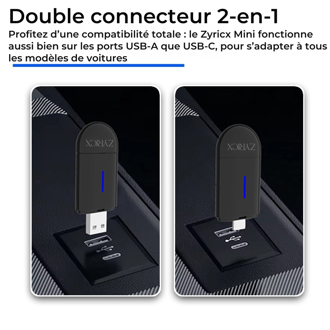 Adaptateur sans fil 2-en-1 – CarPlay et Android Auto