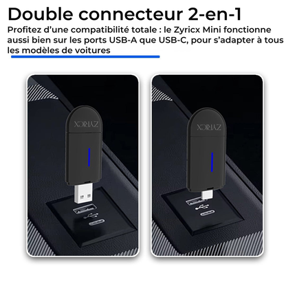 Adaptateur sans fil 2-en-1 – CarPlay et Android Auto