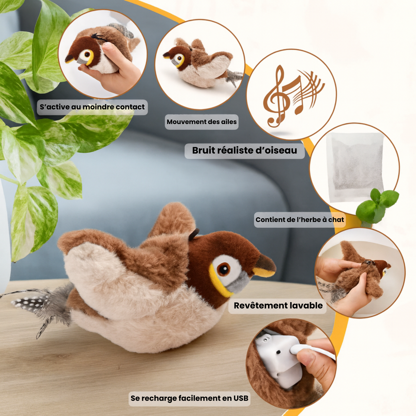 FlyBird — Jouet interactif pour chat