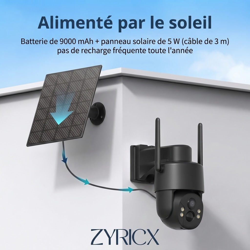 Caméra Extérieure Solaire 4G – Sans Wi-Fi
