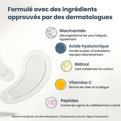 Patchs à micro-pointes pour le contour des yeux