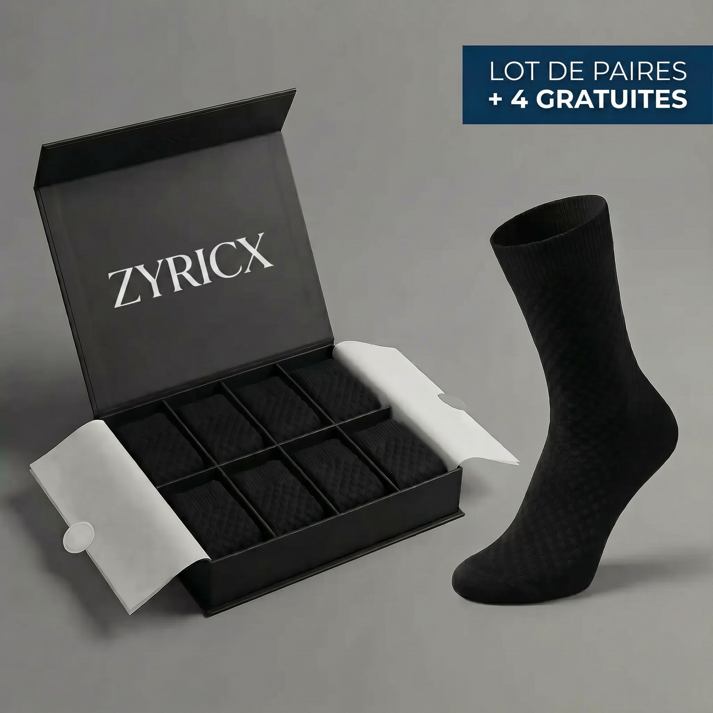 Chaussettes mi-hautes premium Zyricx™ en fibre de bambou