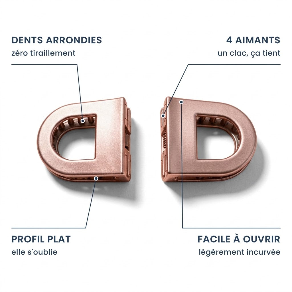 Pince Cheveux Aimantée - Lot de 2