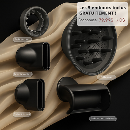 Zyricx™ AirPro 5-en-1 — Sèche-cheveux Haute Performance