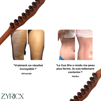 BodyRoller™ - Bâton de thérapie Gua Sha en bois