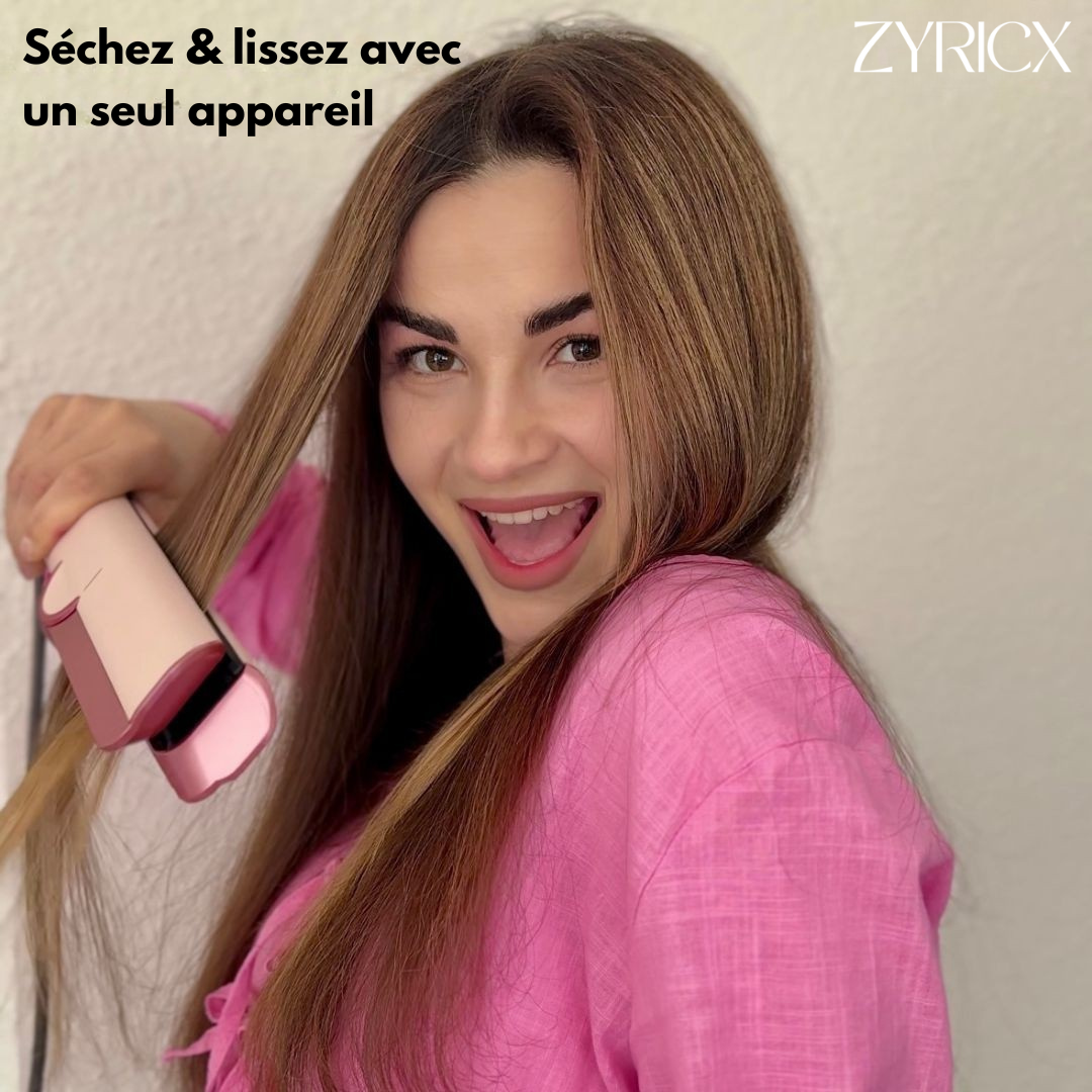 Zyricx™ LissAir – Lisseur 2-en-1 avec fonction séchage & technologie ionique