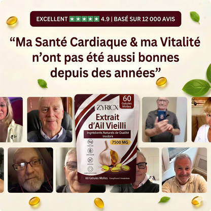 Extrait Naturel d'Ail Vieilli — Tension, Cholestérol & Bien-être global