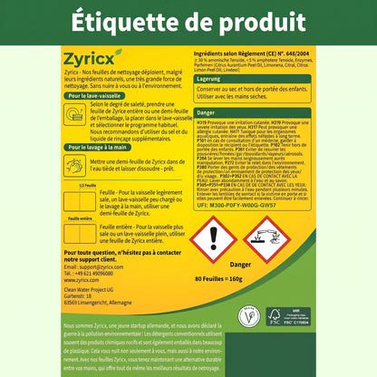 Feuilles Lave-Vaisselle Éco Zyricx™