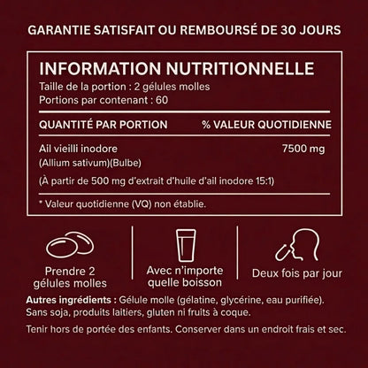 Extrait Naturel d'Ail Vieilli — Tension, Cholestérol & Bien-être global