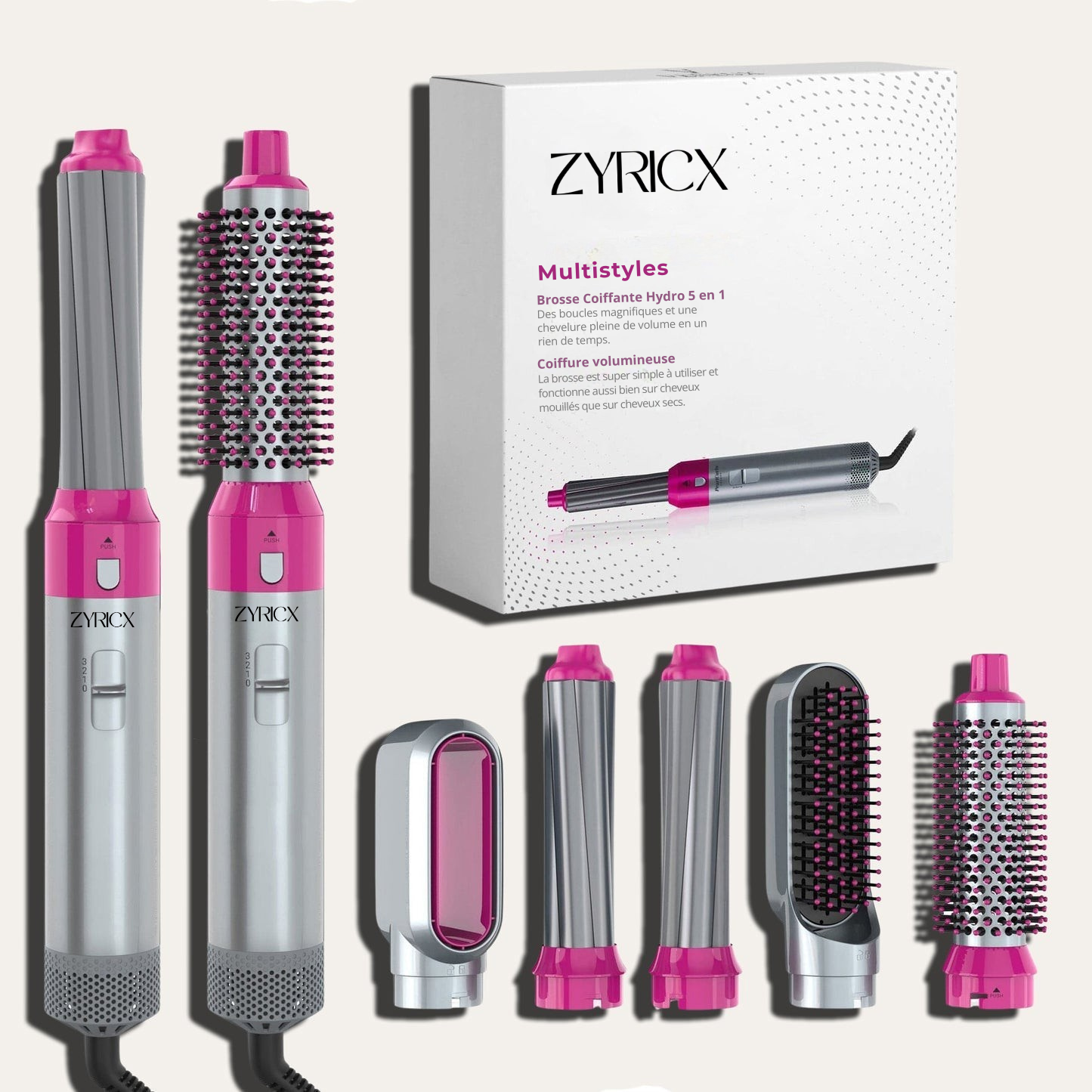 ZYRICX™ – Brosse Coiffante Multistyles 5 en 1 Pro