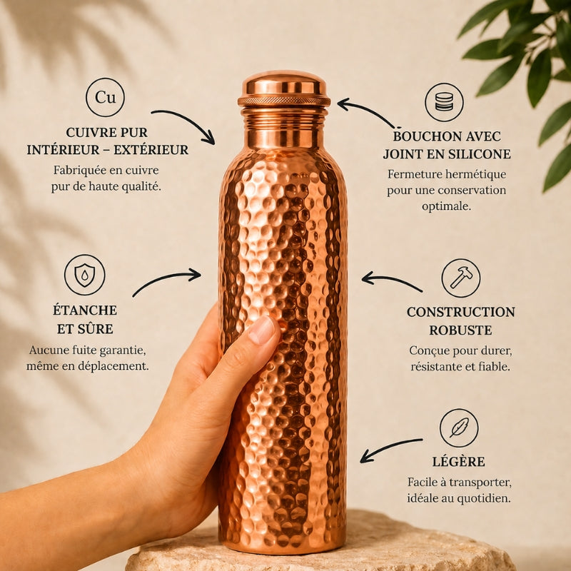 Gourde en Cuivre | L’Eau Purifiée Naturellement, Sans Plastique