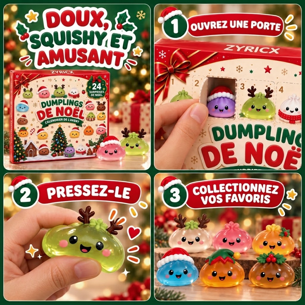 Calendrier squishy Zyricx - comment ça marche