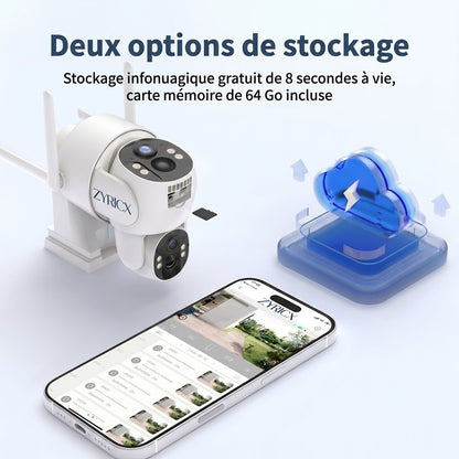 Caméra Extérieure Solaire 4G – Sans Wi-Fi