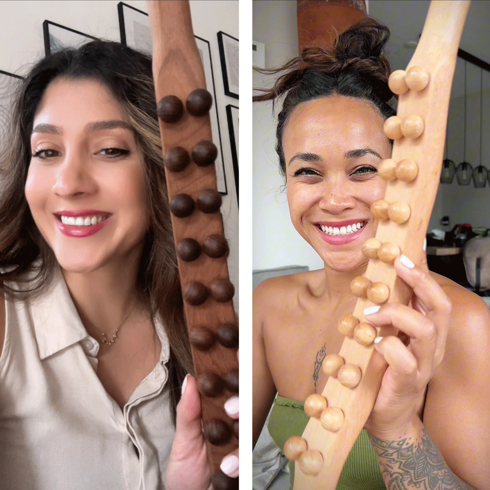 BodyRoller™ - Bâton de thérapie Gua Sha en bois