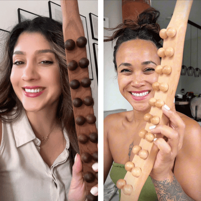 BodyRoller™ - Bâton de thérapie Gua Sha en bois