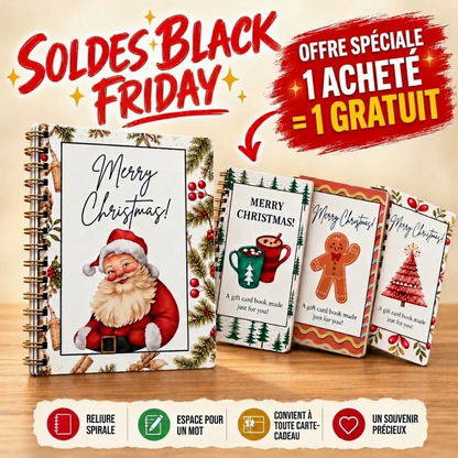 Livrets de cartes-cadeaux de Noël Zyricx – offre 1 acheté = 1 gratuit