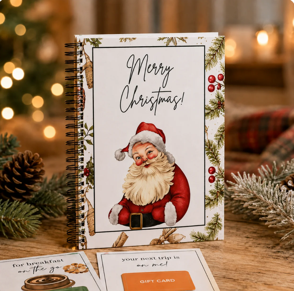 Livret de cartes-cadeaux – couverture Père Noël