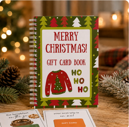 Livret de cartes-cadeaux – couverture Chandail de Noël