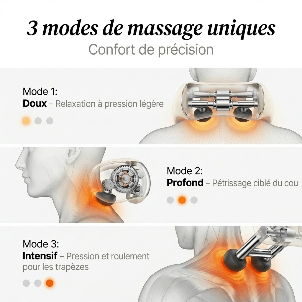 Masseur Zyricx - 3 modes de massage