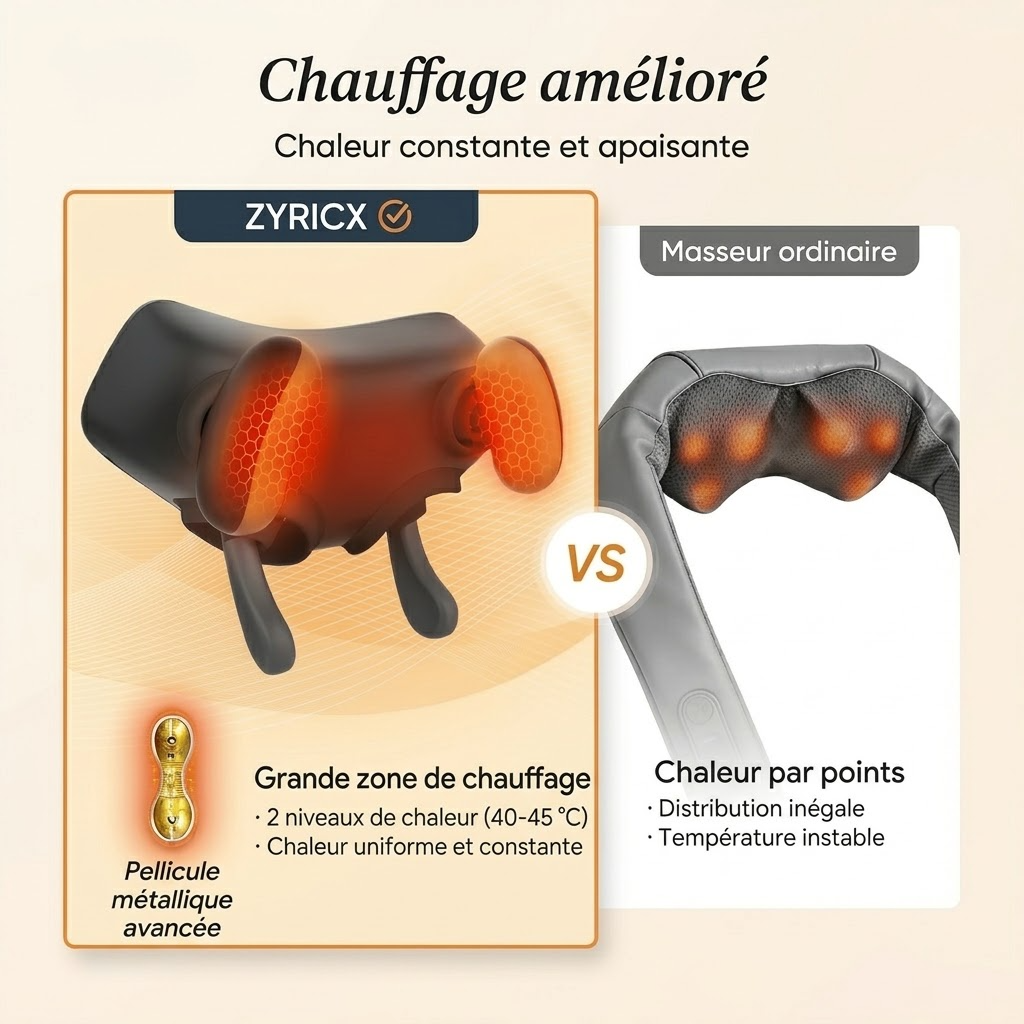 Masseur Zyricx - chauffage amélioré