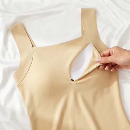 Débardeur avec soutien-gorge intégré et maintien frontal
