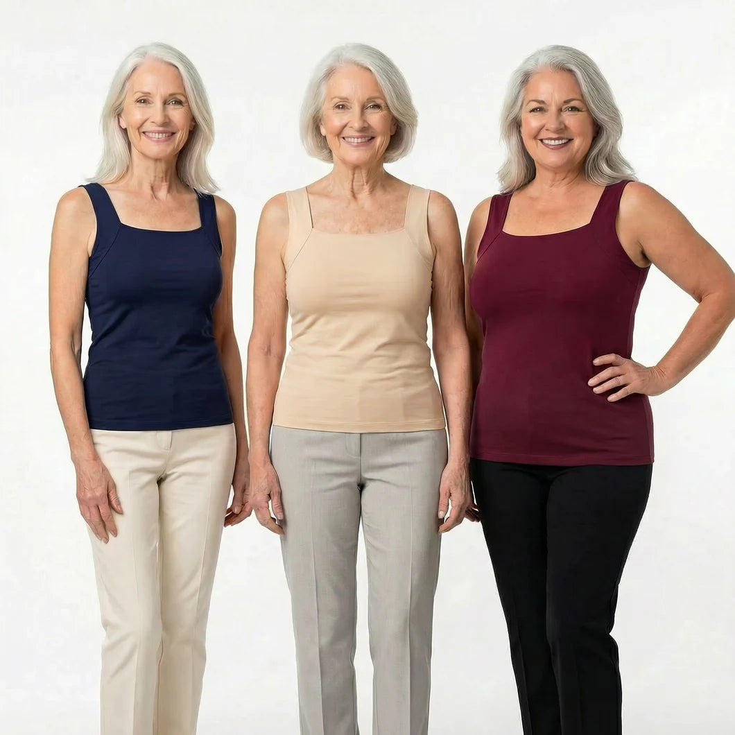 Débardeur avec soutien-gorge intégré et maintien frontal