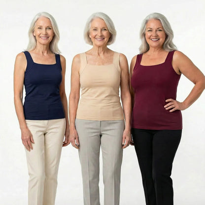 Débardeur avec soutien-gorge intégré et maintien frontal